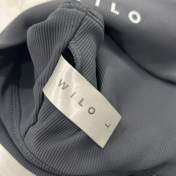 Wilo The Label Gray Ribbed Padded Tank Top Sports Bra Large Activewear - Picture 8 of 16